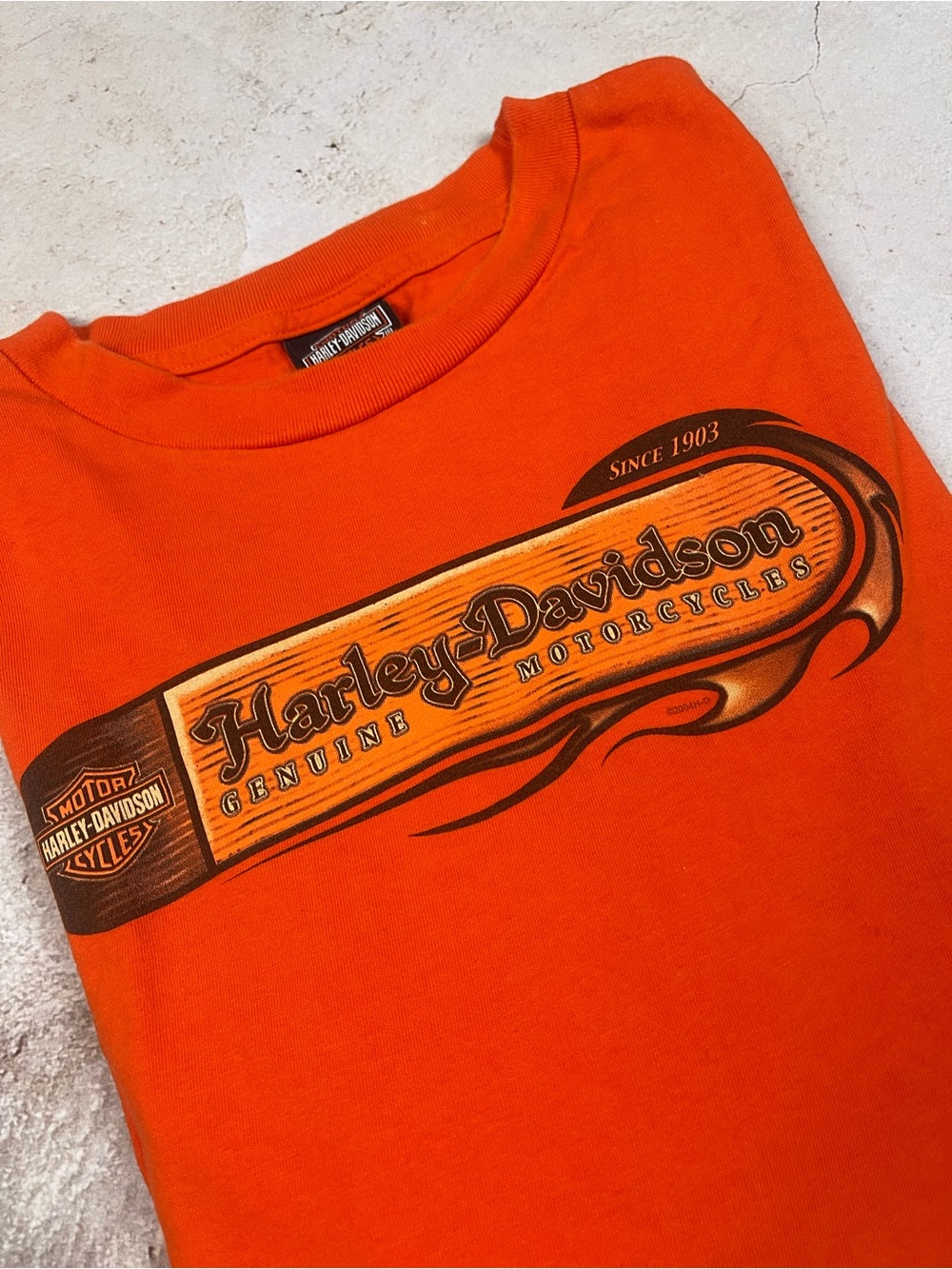 Harley-Davidson Bright Orange Logo Tee